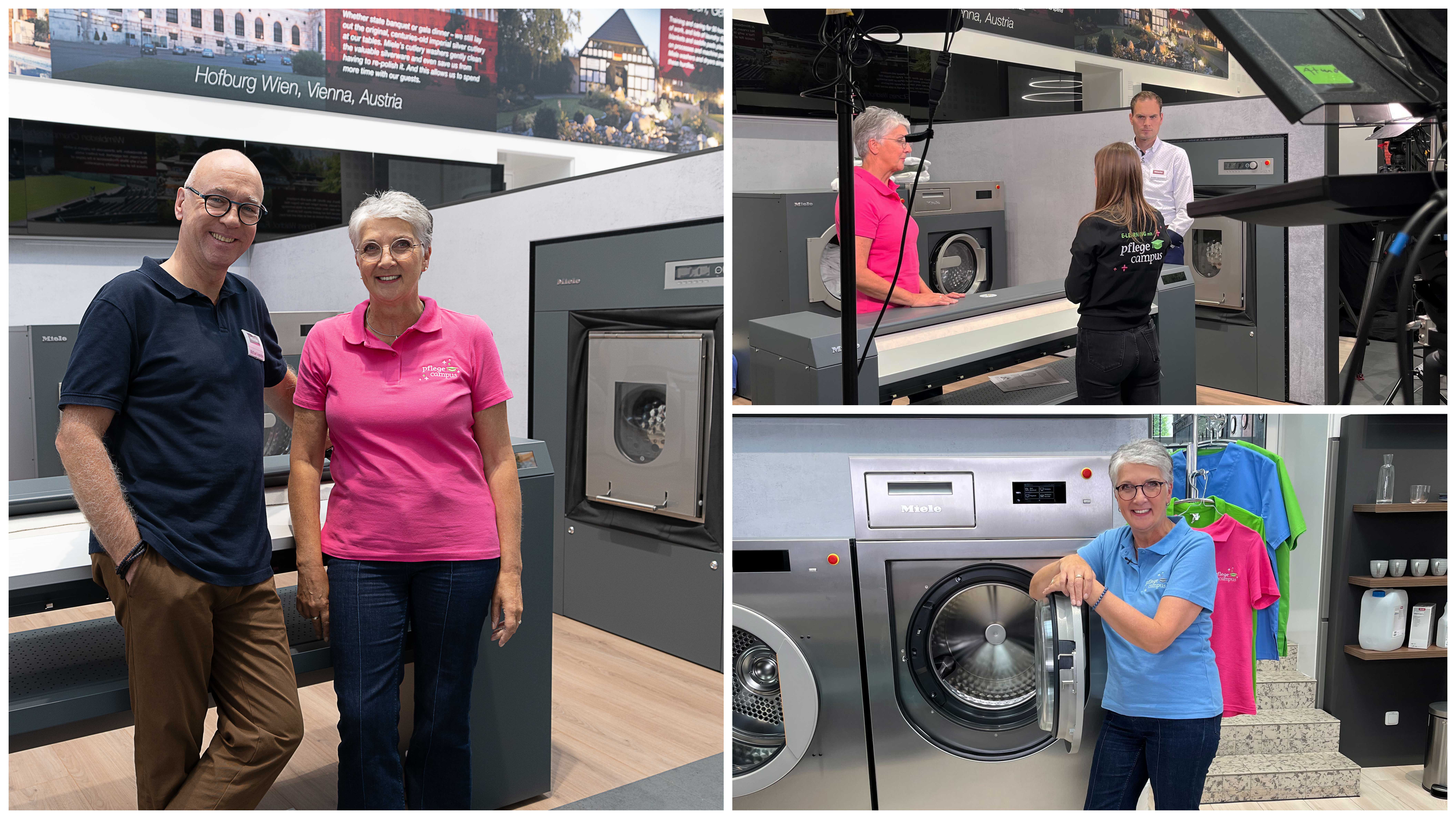 1 Showroom, 3 Experten, 9 Sets - Pflegecampus dreht bei Miele für die Hauswirtschaft