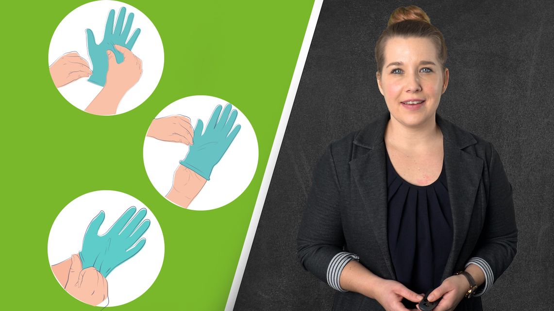 Vorschaubild zum Kurs: Anziehen steriler Schutzhandschuhe: So geht es richtig